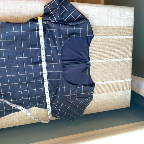 Ann Taylor Sz 4P Navy Blue Plaid Dress - Picture 7 of 10